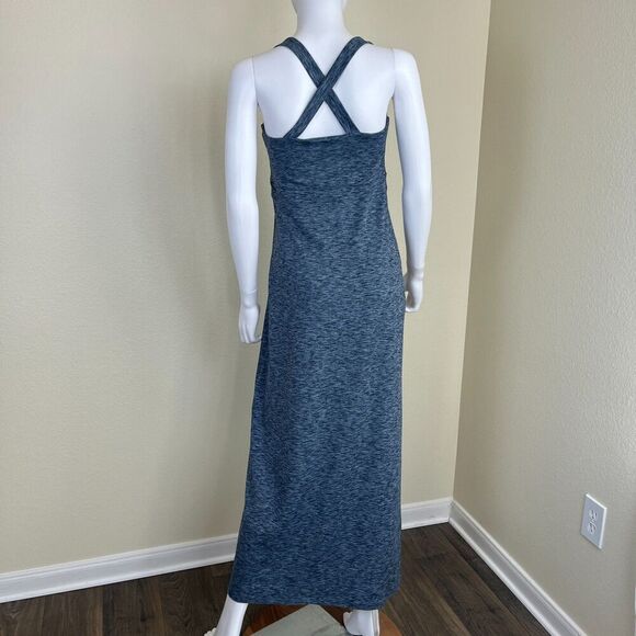Eddie Bauer Women's Size S Blue Space Dye Jersey Maxi Dress Casual Outdoor - Picture 13 of 17